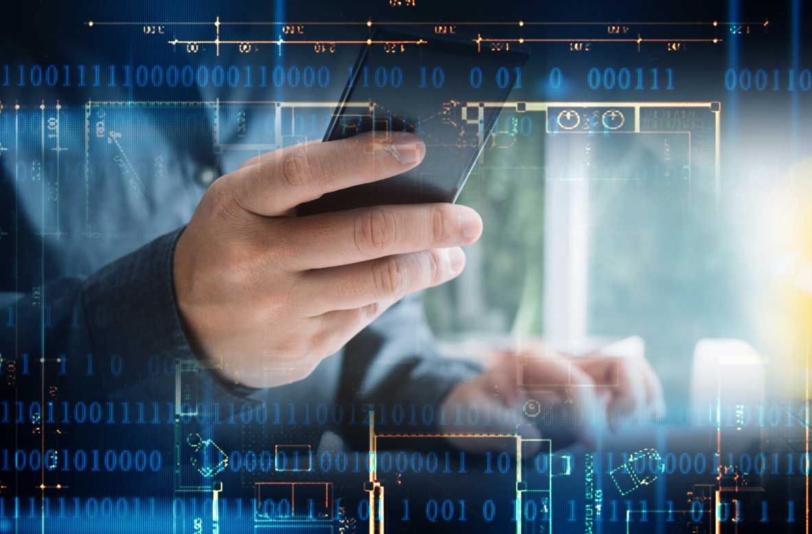 Dråper i rosa og blå toner